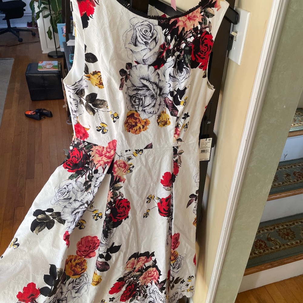 Beautiful fit and flare floral and lace